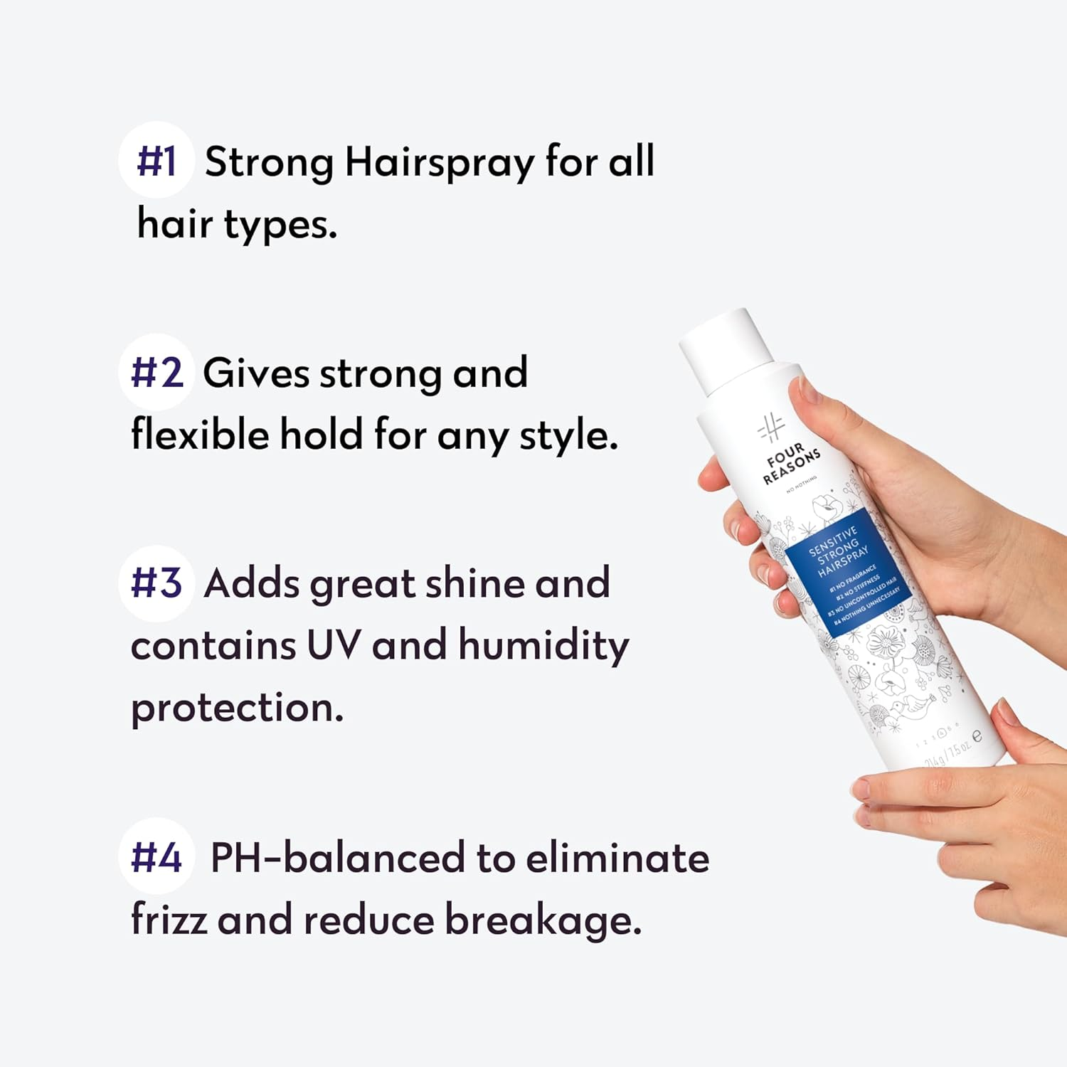 No nothing Fragrance-Free Strong Hold Hairspray view 2