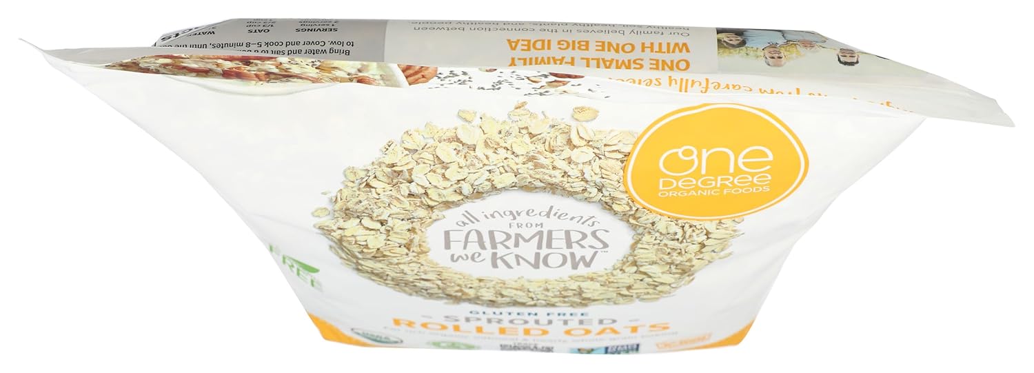 ONE DEGREE ORGANIC FOODS Organic Sprouted Rolled Oats, 45 OZ view 3