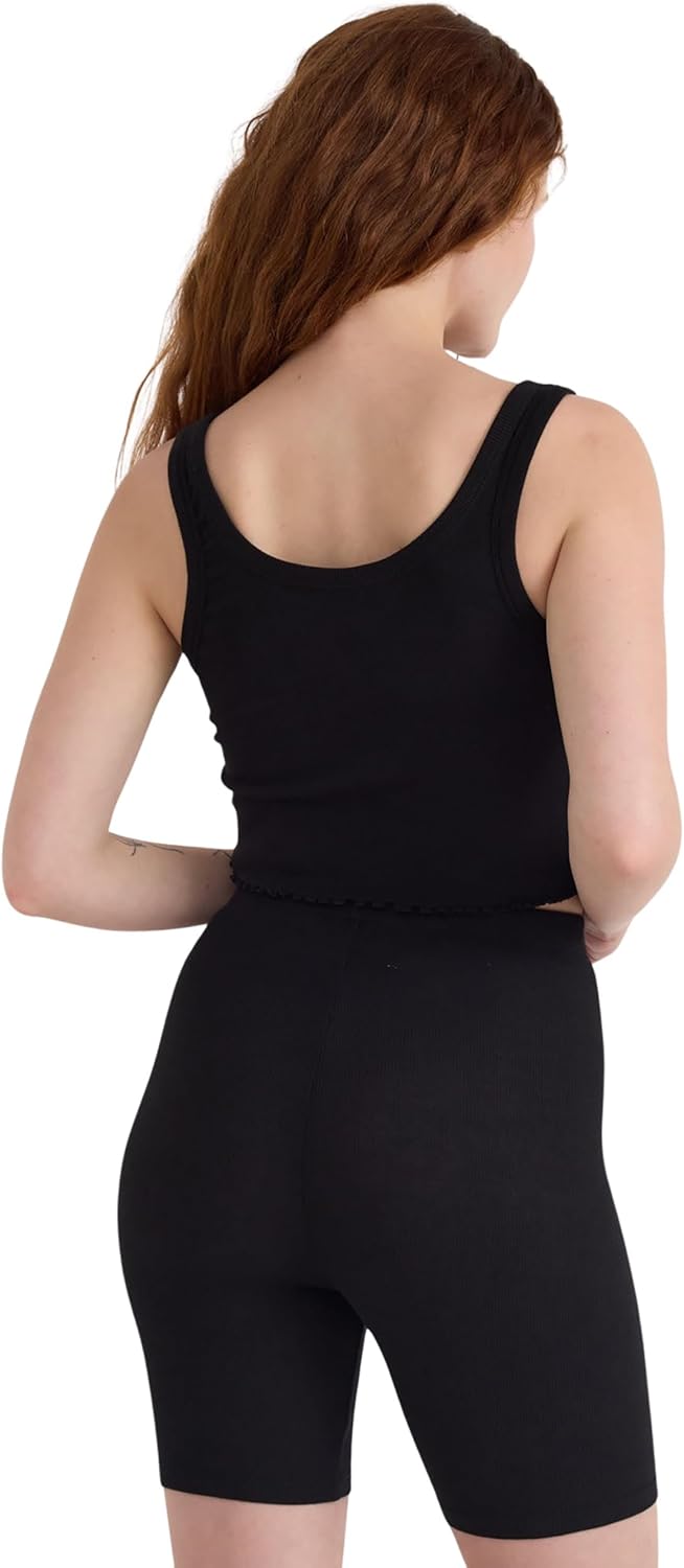 Organic Basics Core Cotton Ribbed Bike Shorts view 2