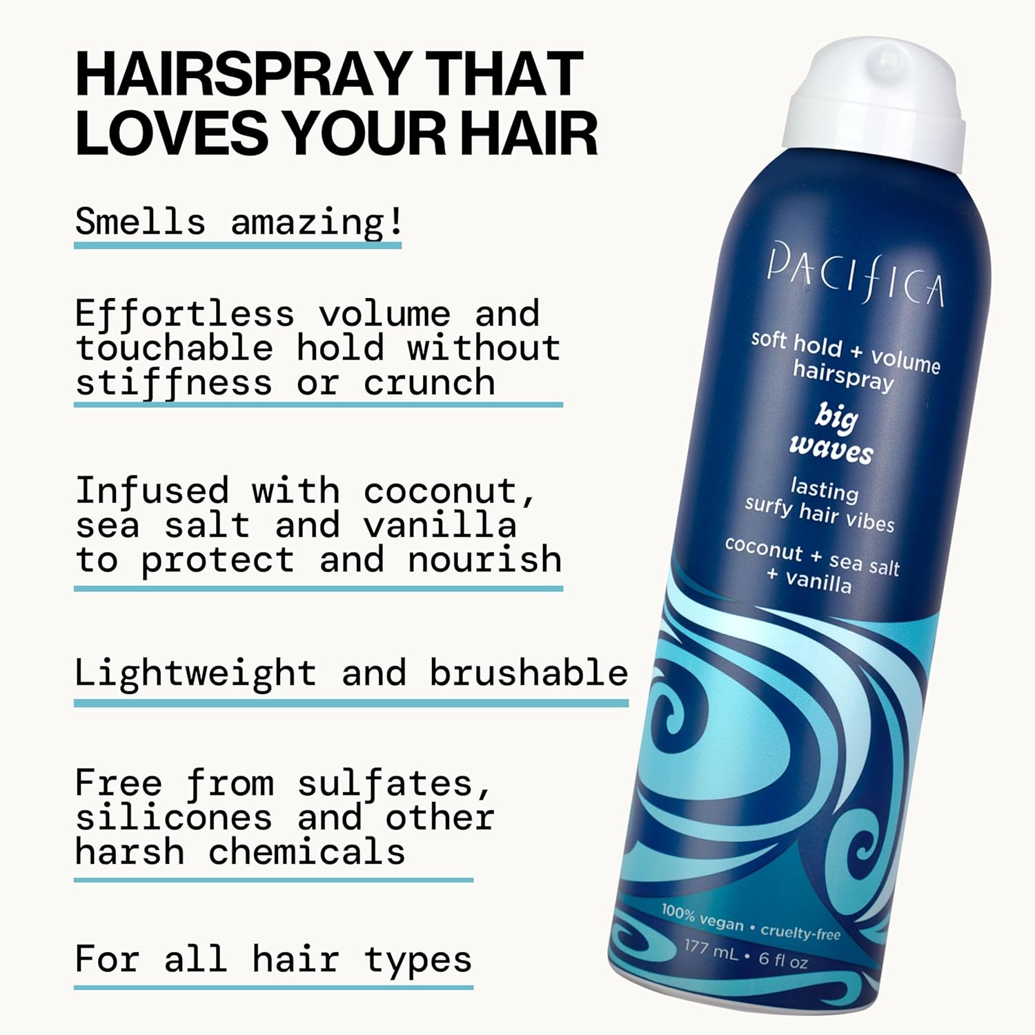 Pacifica Beauty Big Waves Sea Salt Hairspray view 4