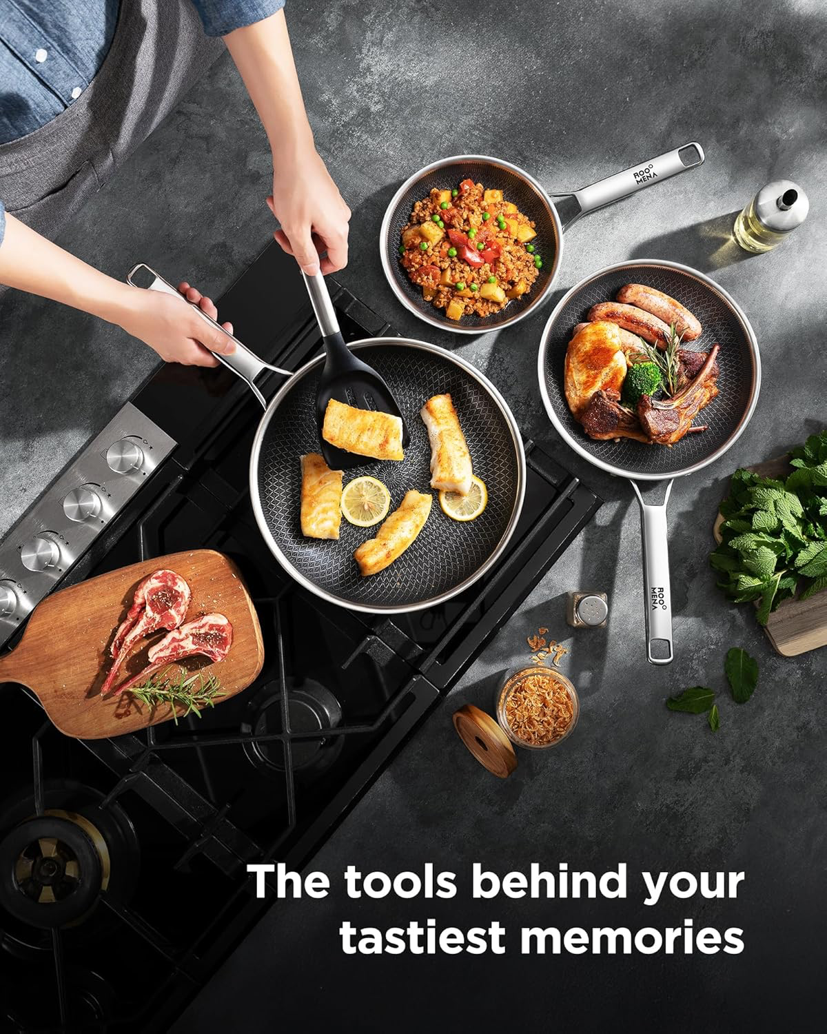 Roomena Hybrid Ceramic Skillet 12" view 2