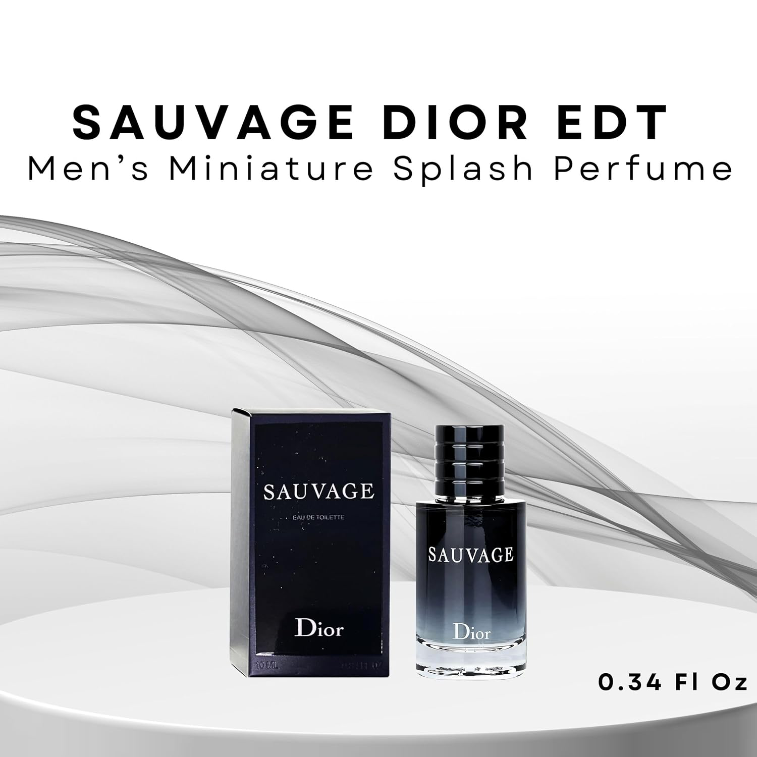 Dior Sauvage Perfume for Men Mini EDT Splash, 0.34 Ounce view 2