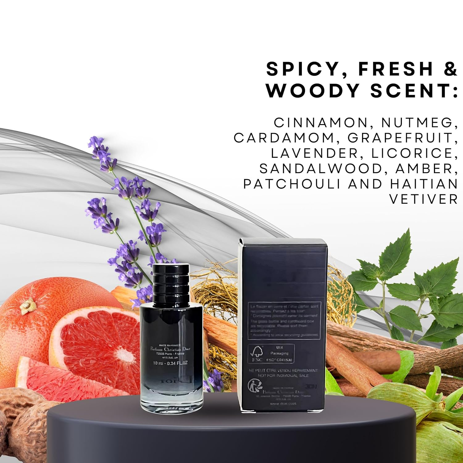 Dior Sauvage Perfume for Men Mini EDT Splash, 0.34 Ounce view 3