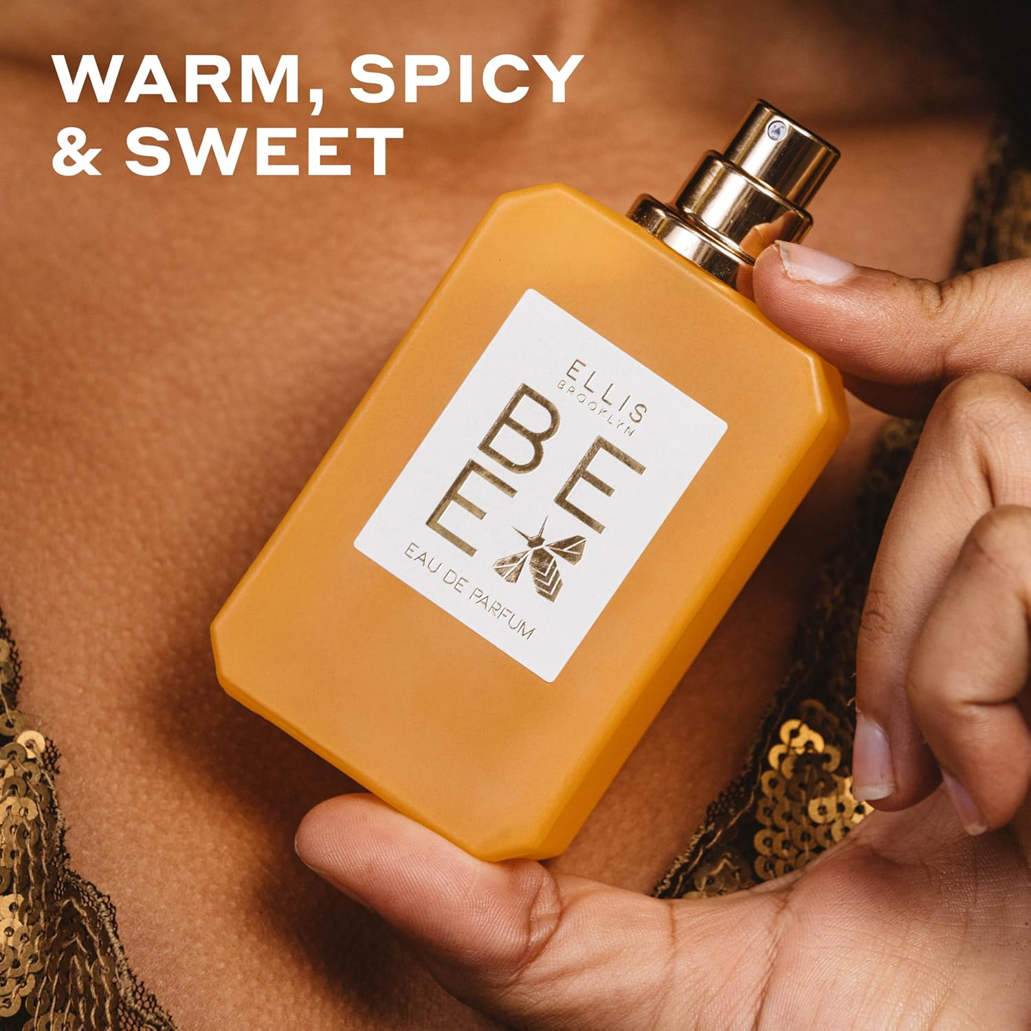 Ellis Brooklyn BEE Eau de Parfum, Honey Vanilla Perfume for Women, Warm & Spicy Scent with Sandalwood, Cocoa, and Dark Rum – Clean, Gourmand Fragrance, Paraben & Phthalate Free,100ml / 3.4 Fl Oz view 2