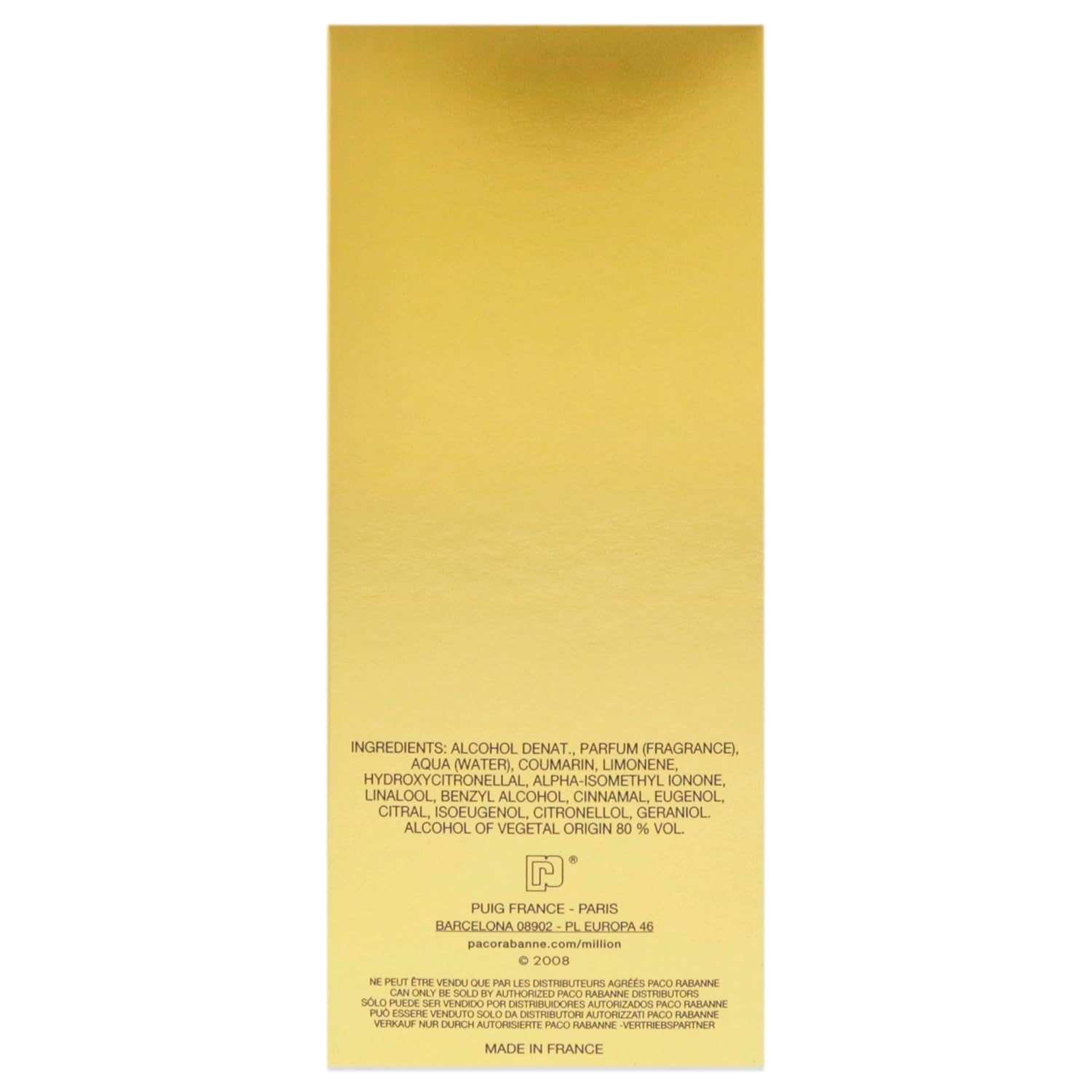 Paco Rabanne 1 Million/Paco Rabanne EDT Spray 3.3 oz (m) view 4