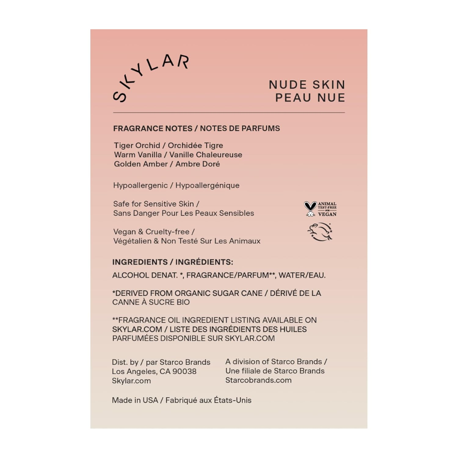 Skylar Nude Skin Eau de Parfum - Hypoallergenic & Clean Perfume for Women & Men, Vegan & Safe for Sensitive Skin, Notes of Pineapple, Vanilla, Coconut- 50mL /1.7 Fl oz view 2