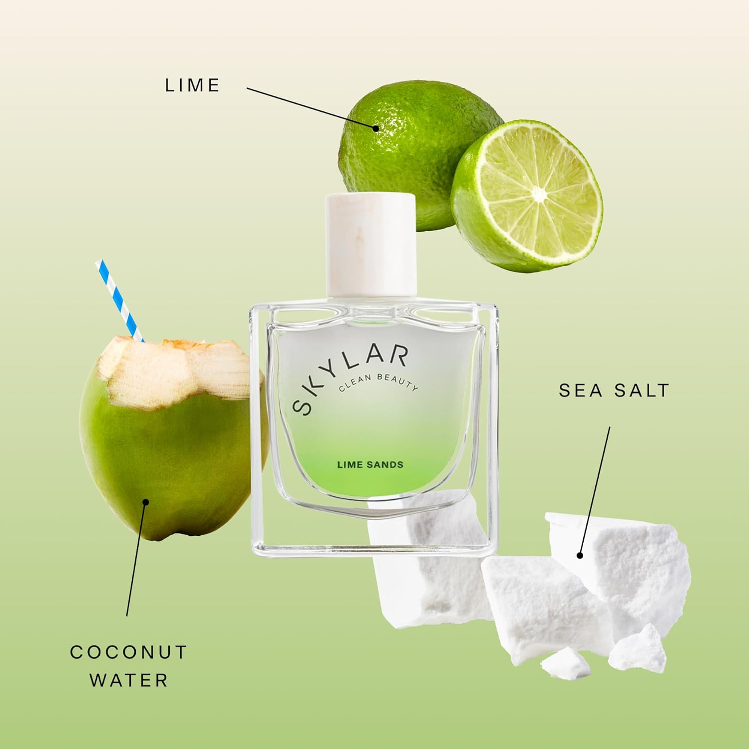 Skylar Lime Sands Eau de Parfum - Hypoallergenic & Clean Perfume for Women & Men, Vegan & Safe for Sensitive Skin - Woody Citrus Perfume with Notes of Lime, Sea Salt & Coconut Water - 50mL /1.7 Fl oz view 3