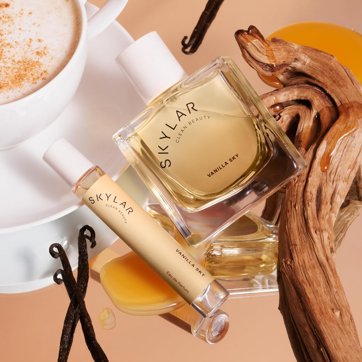 Skylar Vanilla Sky Eau de Parfum -Hypoallergenic & Clean Perfume for Women & Men, Vegan & Safe for Sensitive Skin-Notes of Cappuccino, Vanilla & Caramelized Cedar - 10mL /0.33 Fl oz view 4