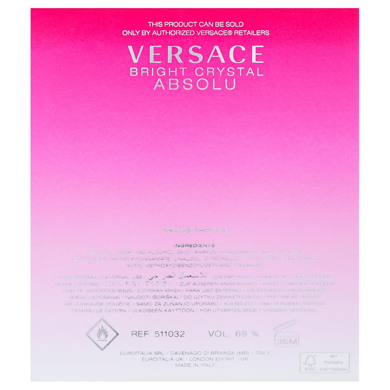 Versace Bright Crystal Absolu for Women 3.0 oz Eau de Parfum Spray view 4
