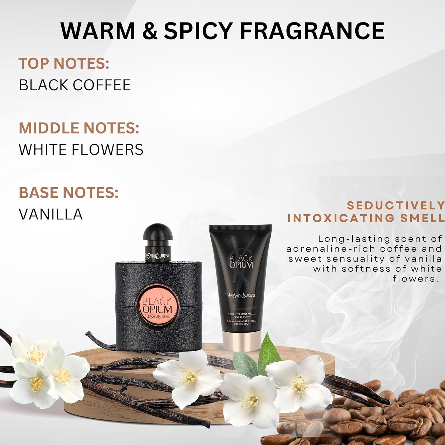 Black Opium by Yves Saint Laurent Eau de Parfum Spray 50ml & Shimmering Moisturising Fluid 50ml view 3