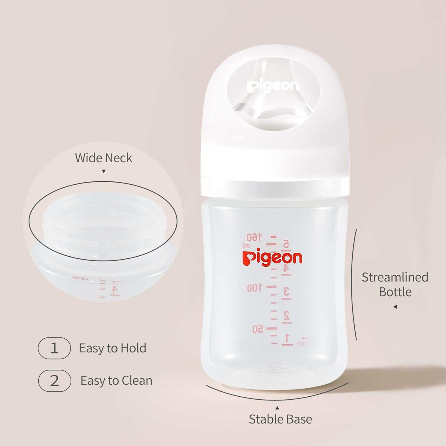 Pigeon PP Nursing Bottle Wide Neck view 2