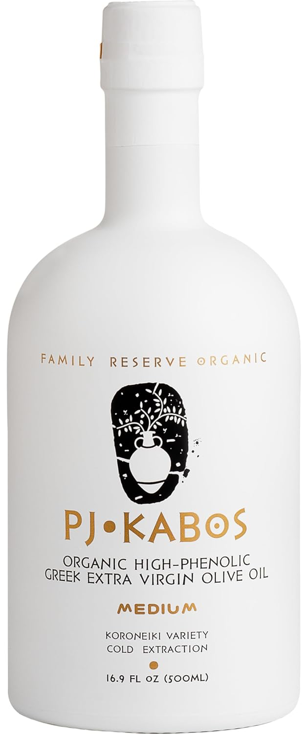 PJ KABOS Organic Greek Extra Virgin Olive Oil - Medium