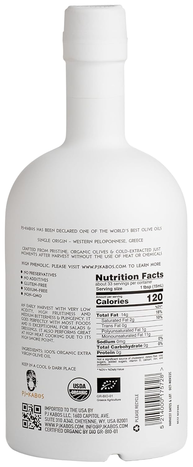 PJ KABOS Organic Greek Extra Virgin Olive Oil - Medium view 2