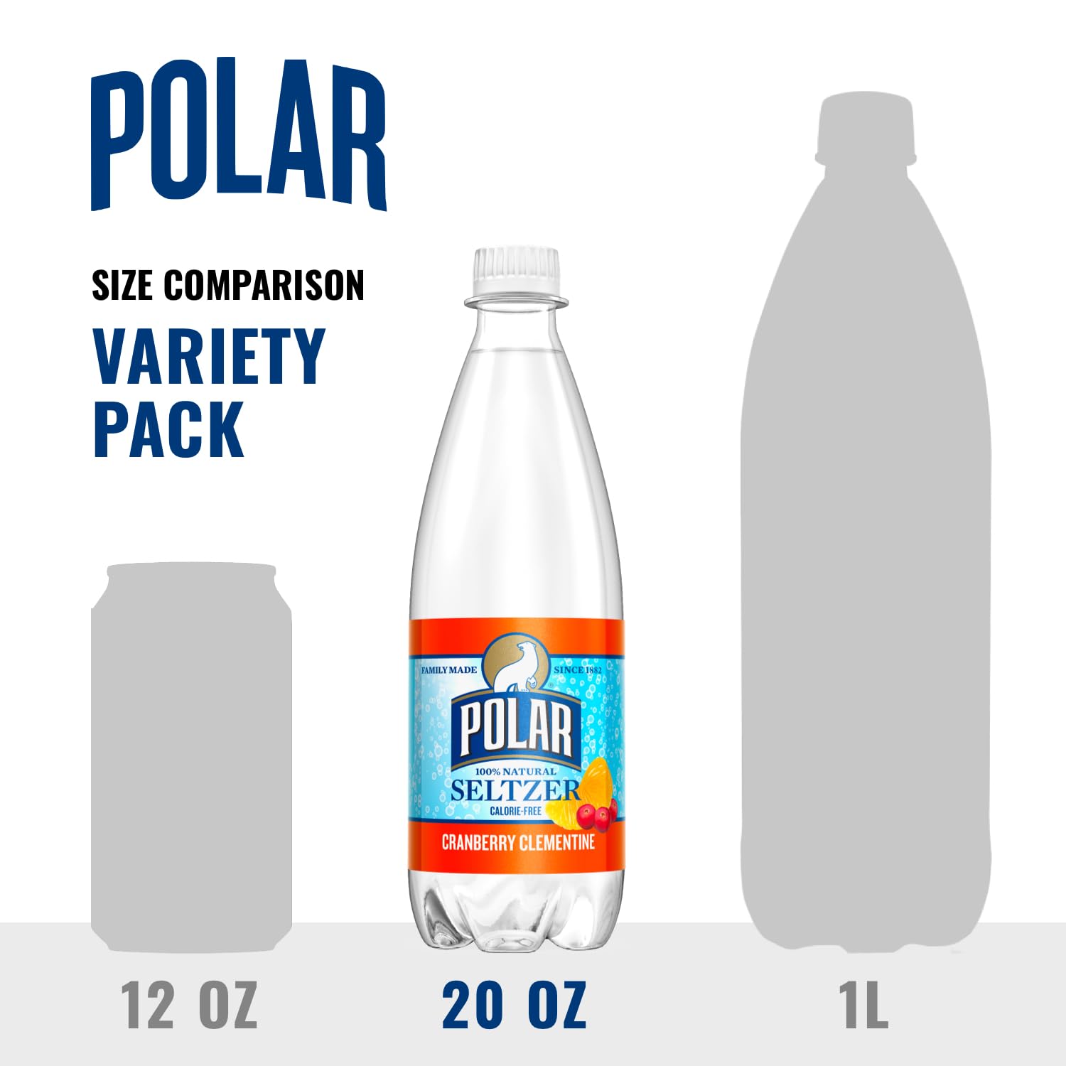 Polar Seltzer Citrus Berry Variety Pack, 20 fl oz bottles (Pack of 12) view 3