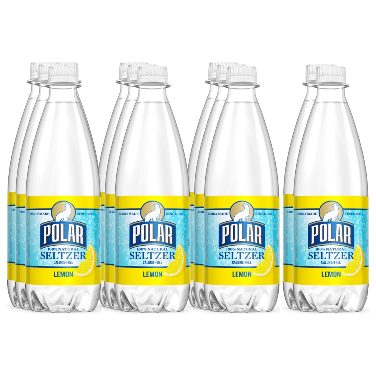 Polar Seltzer Lemon, 20 fl oz bottles (Pack of 12)