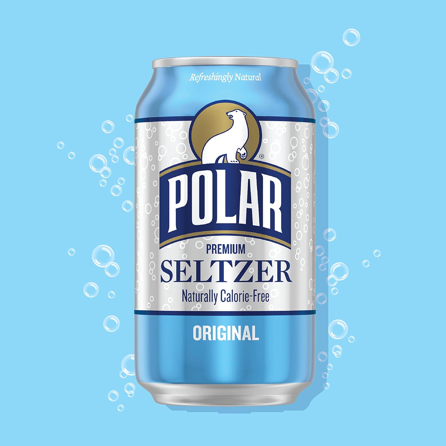 Polar Seltzer Water Original, 12 fl oz cans (Pack of 18) view 3