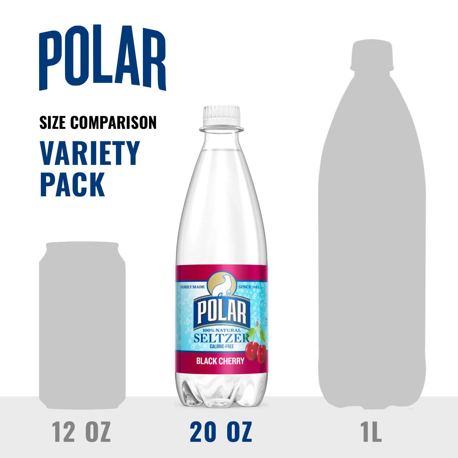 Polar Beverages Seltzer Variety Pack, 20 fl oz (Pack of 12) view 4