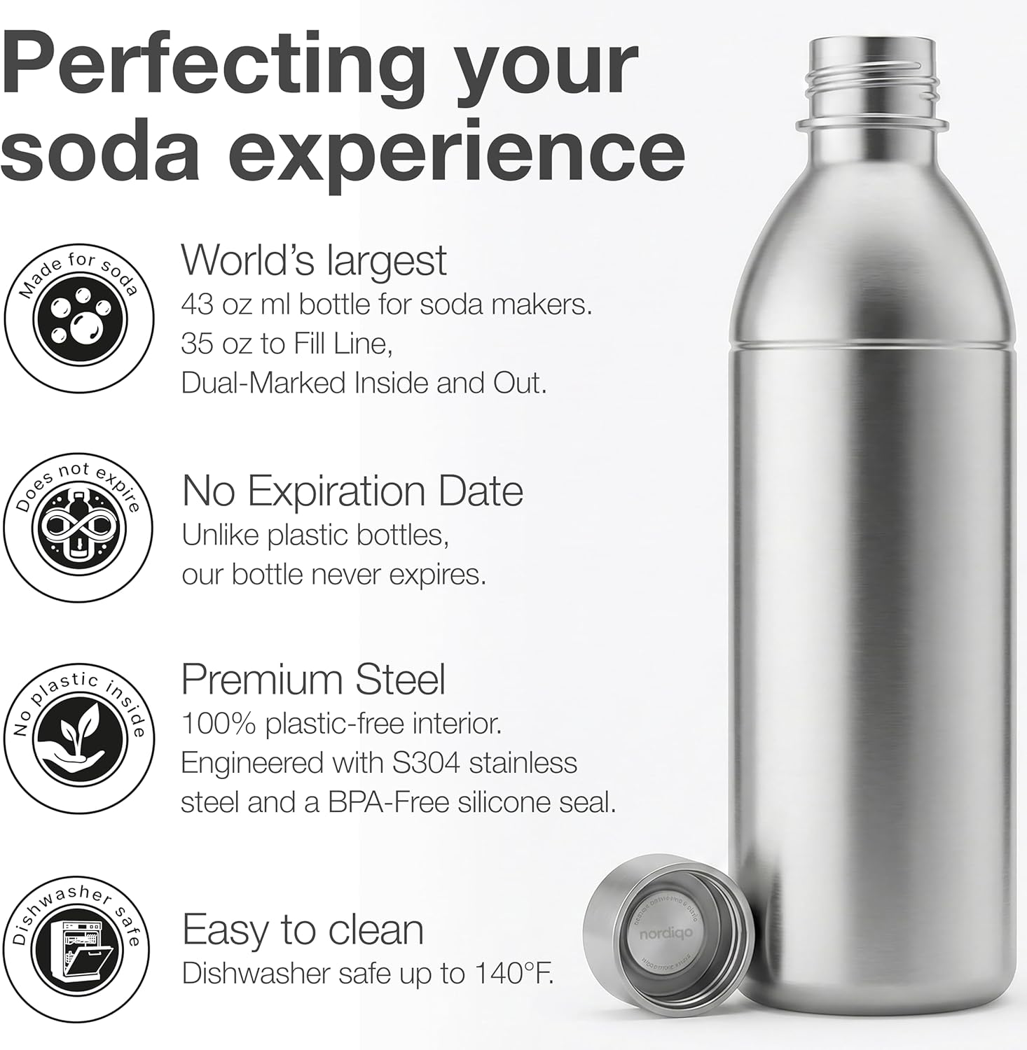 Premium 43oz Stainless Steel Bottle view 2