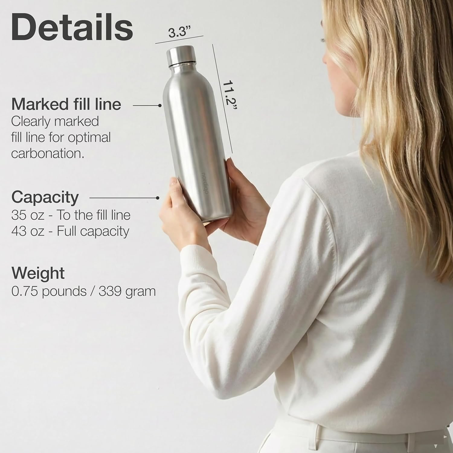 Premium 43oz Stainless Steel Bottle view 4