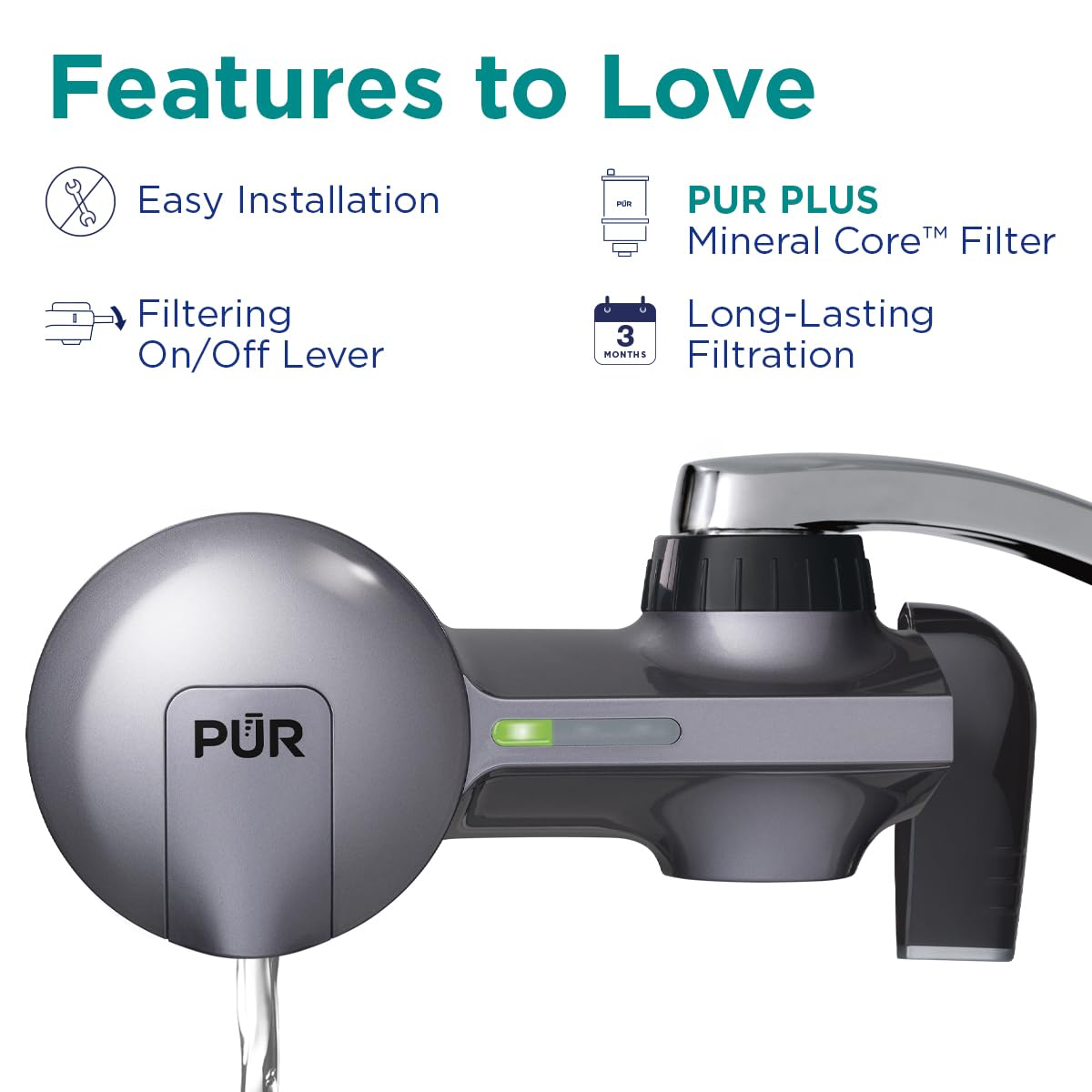 PUR Plus Horizontal Faucet Mount Water Filtration System view 4