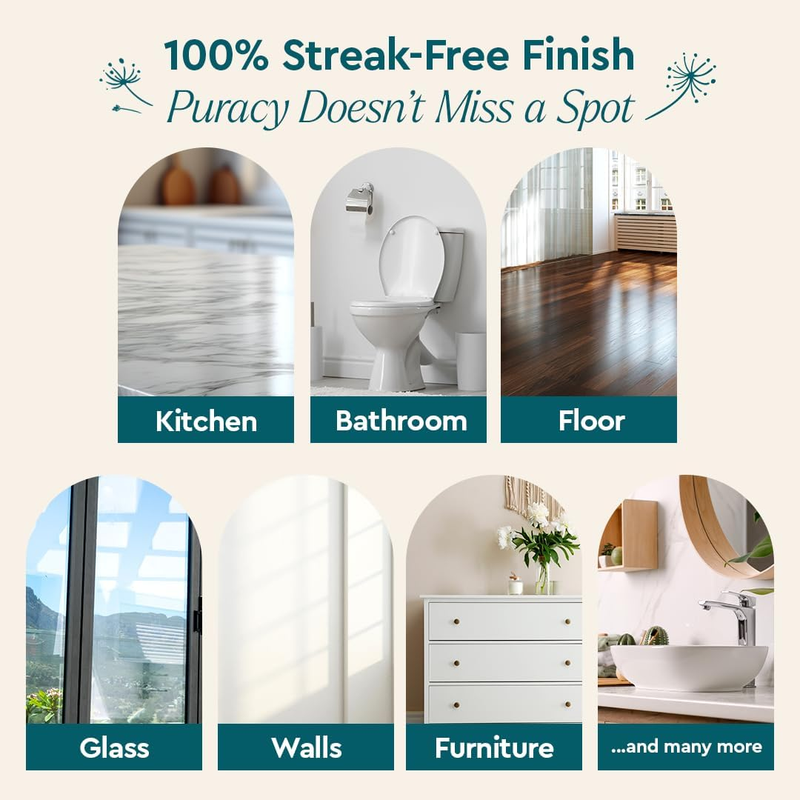 Puracy Multi-Surface Cleaner Concentrate - Plant-Powered Everyday Surface Cleaner - Natural All Purpose Cleaning Solution As Seen on TikTok (Organic Lemongrass, 16 fl oz) view 3