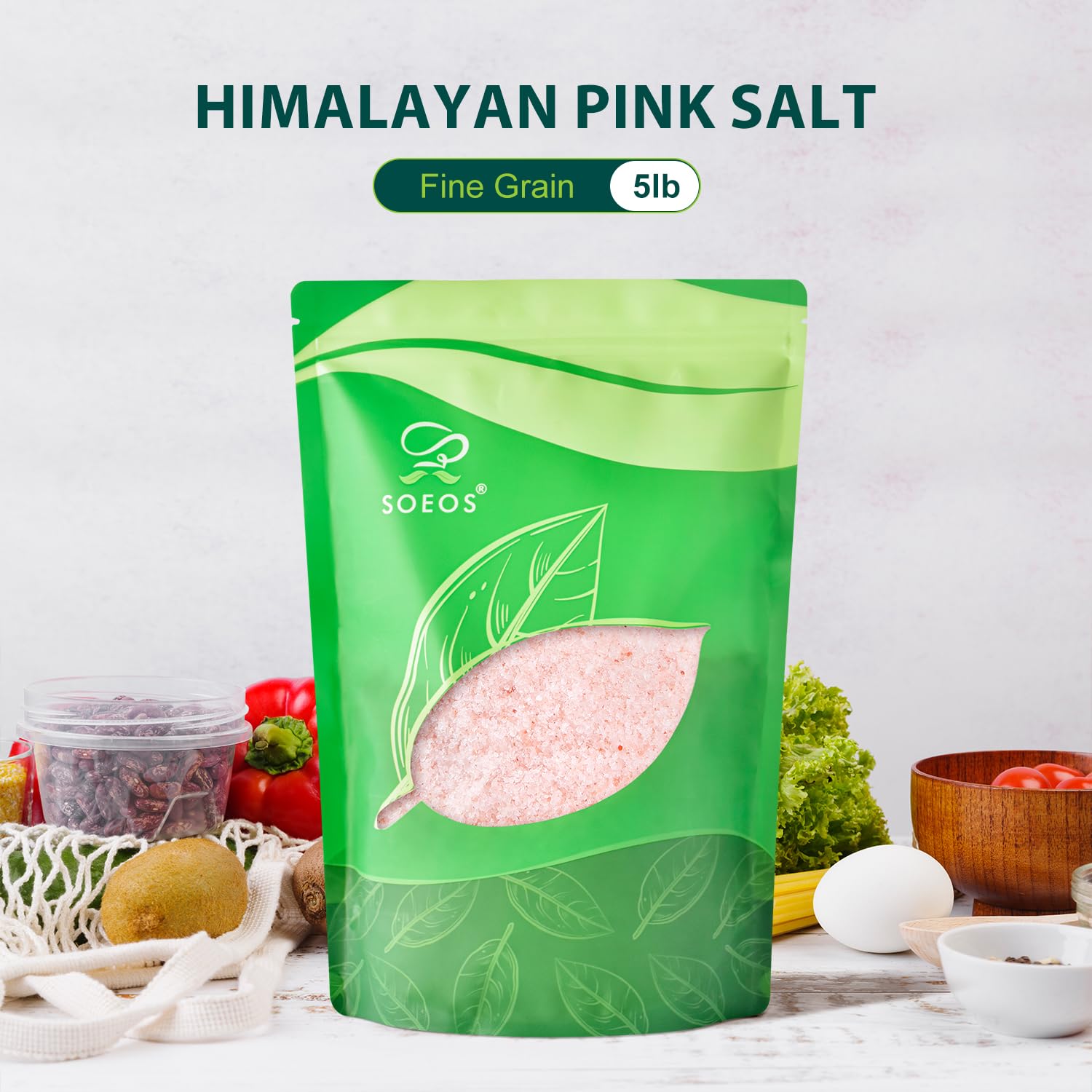 Soeos Himalayan Pink Salt Fine Grain - 5 lbs view 3