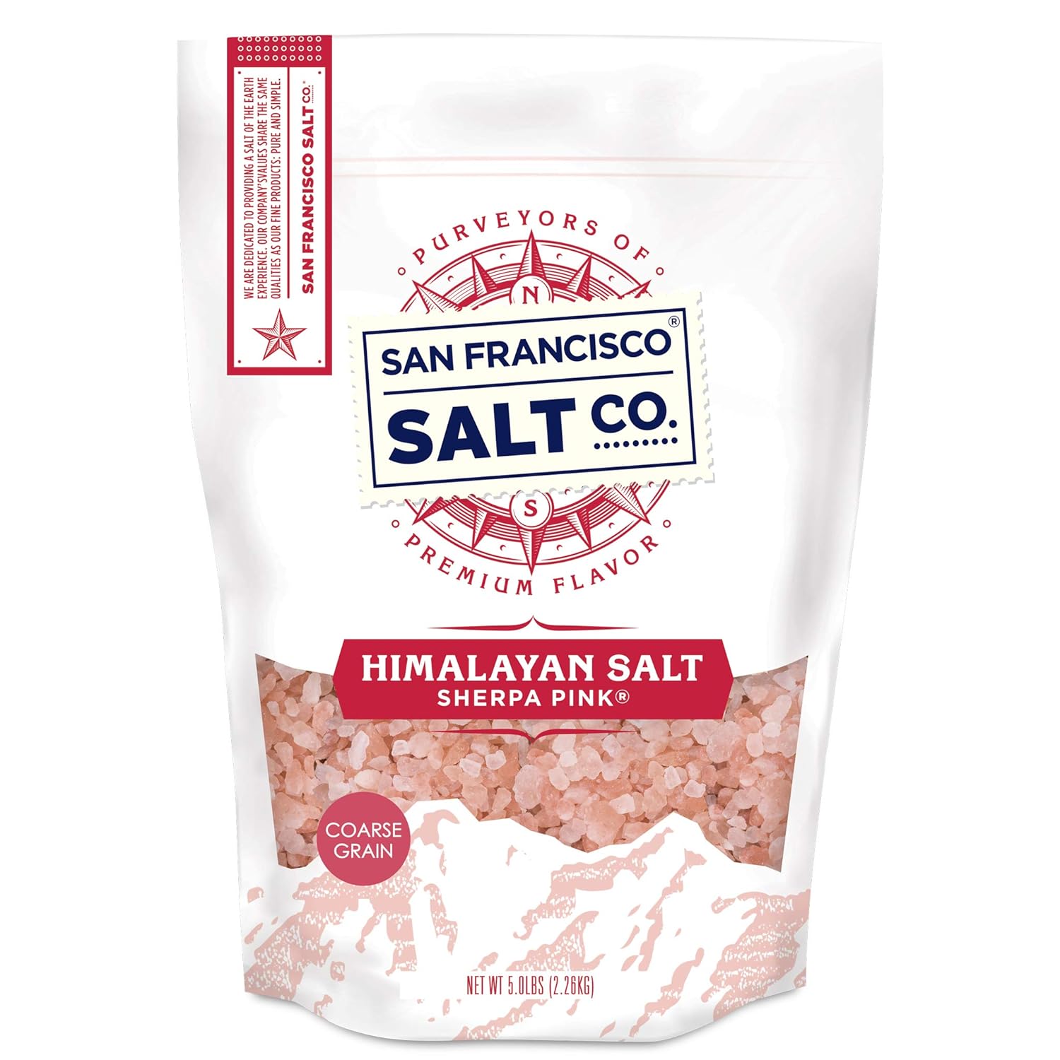 Sherpa Pink Himalayan Salt Coarse Grain - 5 lbs
