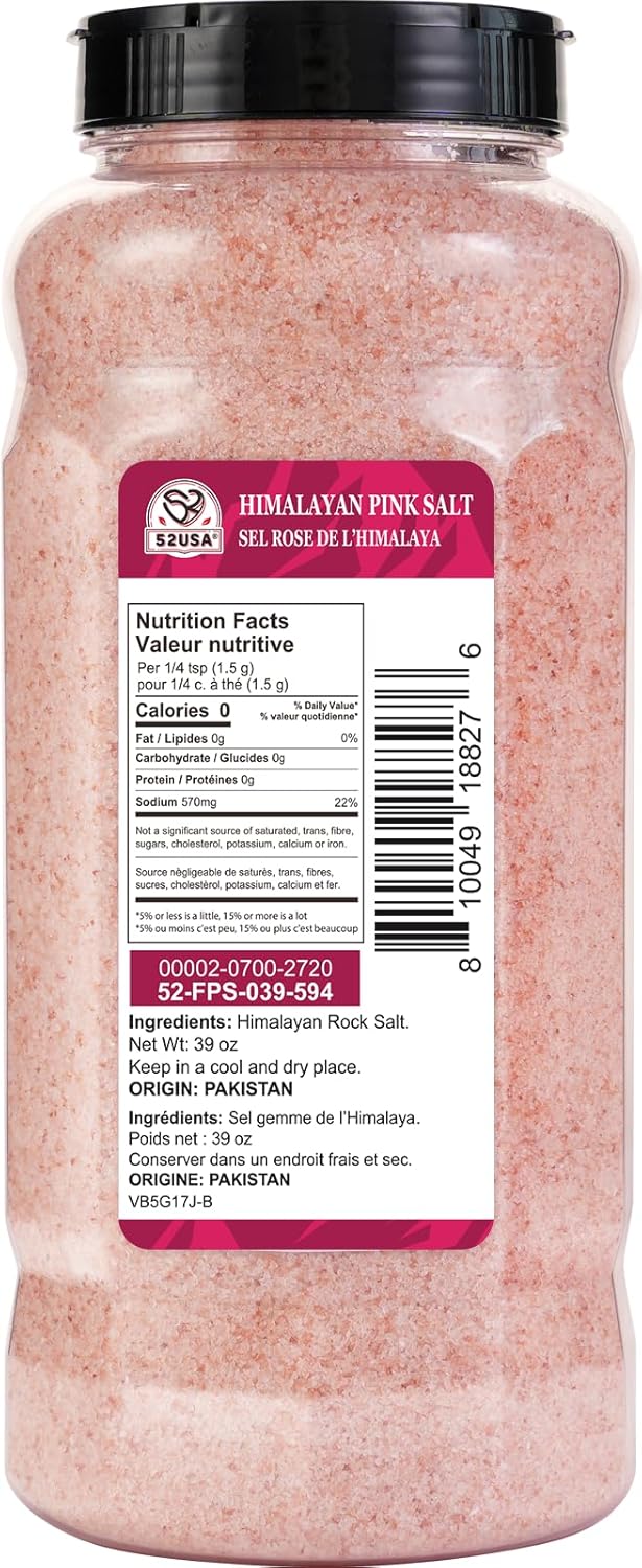 52USA Himalayan Pink Salt Fine Grain - 2.4 lbs view 2