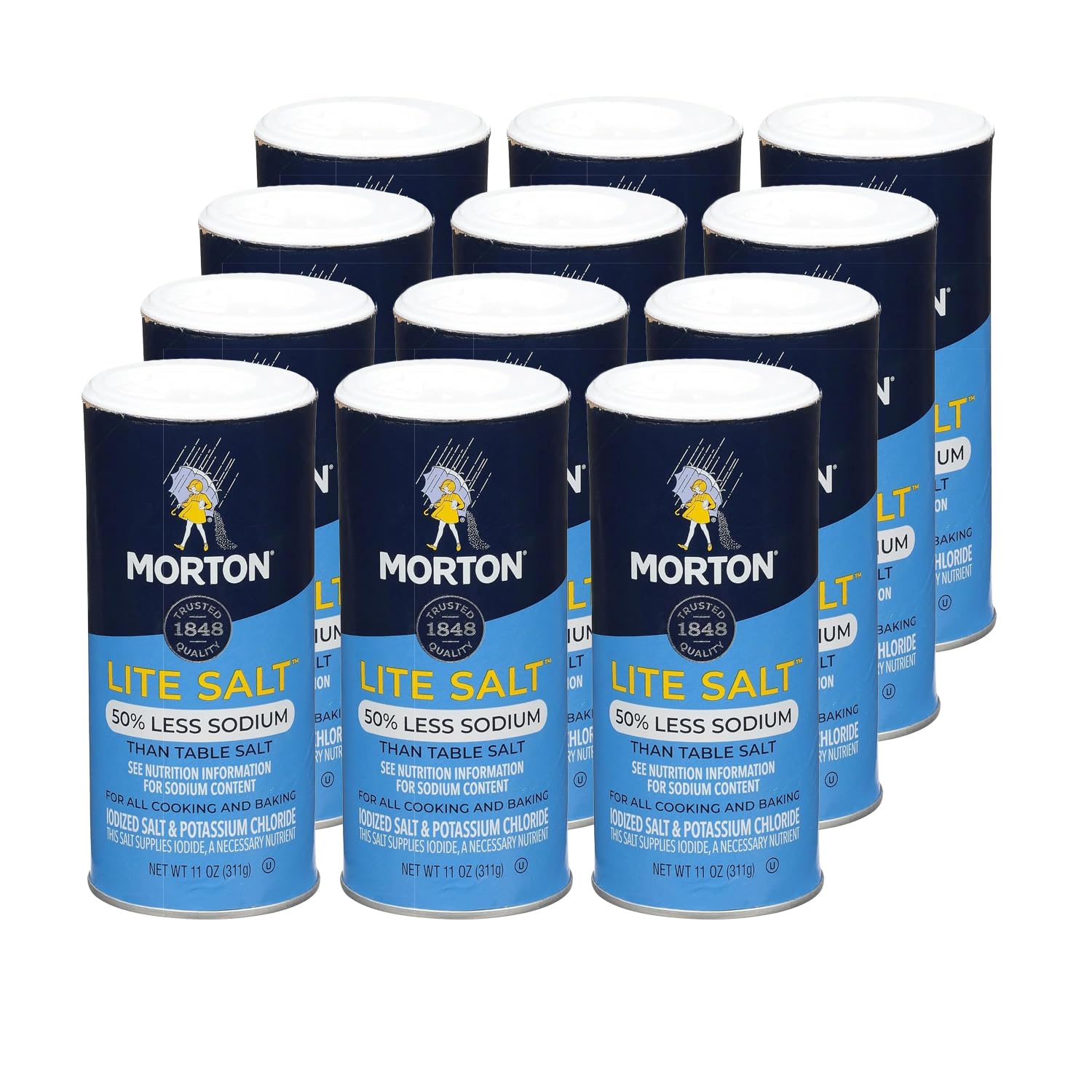Morton Lite Salt 12-Pack - 11 oz each