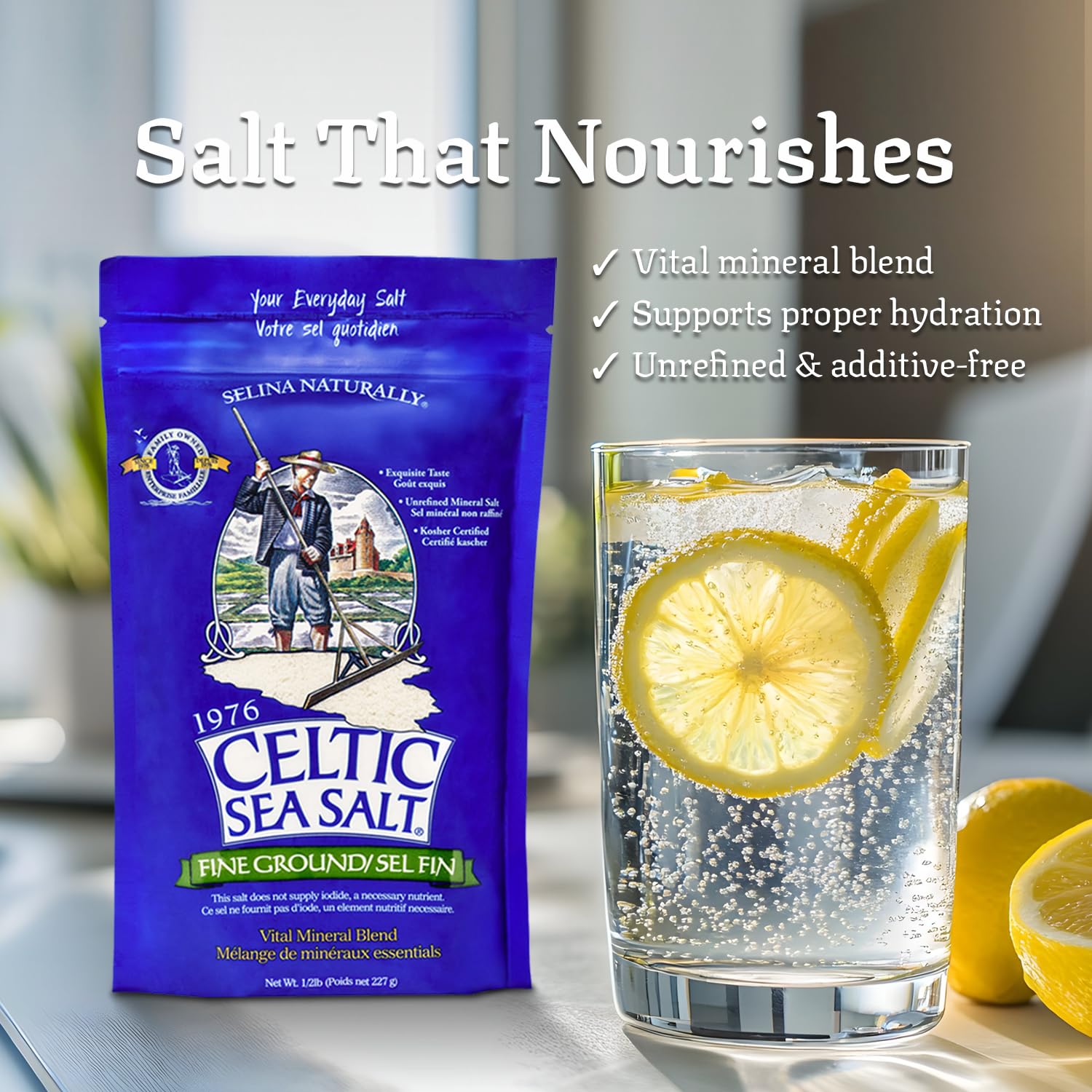 Celtic Sea Salt Fine Ground - 1 lb view 4