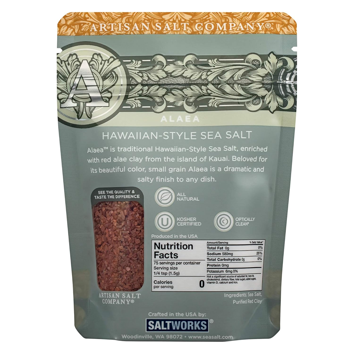 Hawaiian Red Alaea Sea Salt - 4 oz view 2