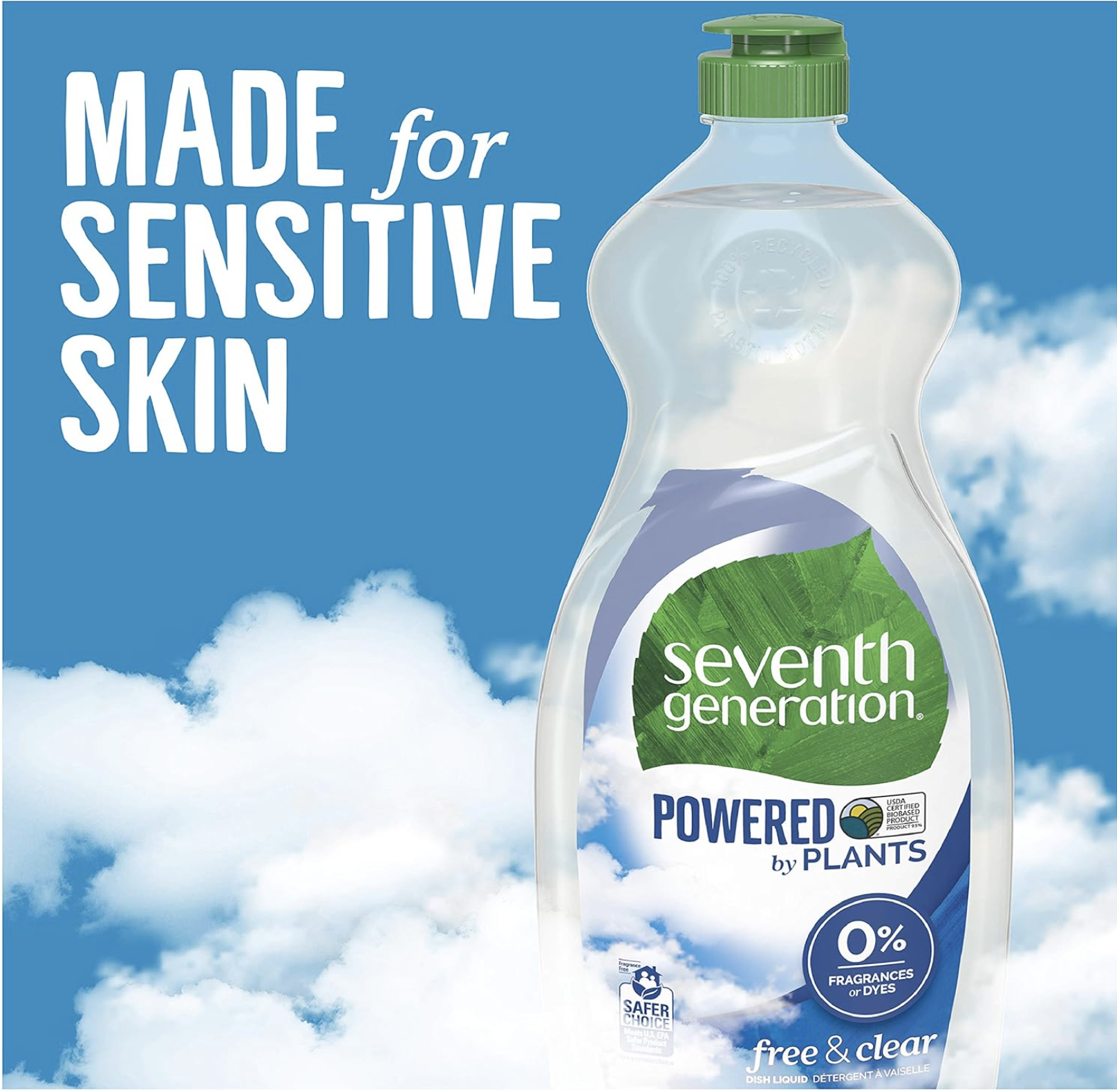 Seventh Generation Dish Liquid Soap, Free & Clear, 25 oz  view 3