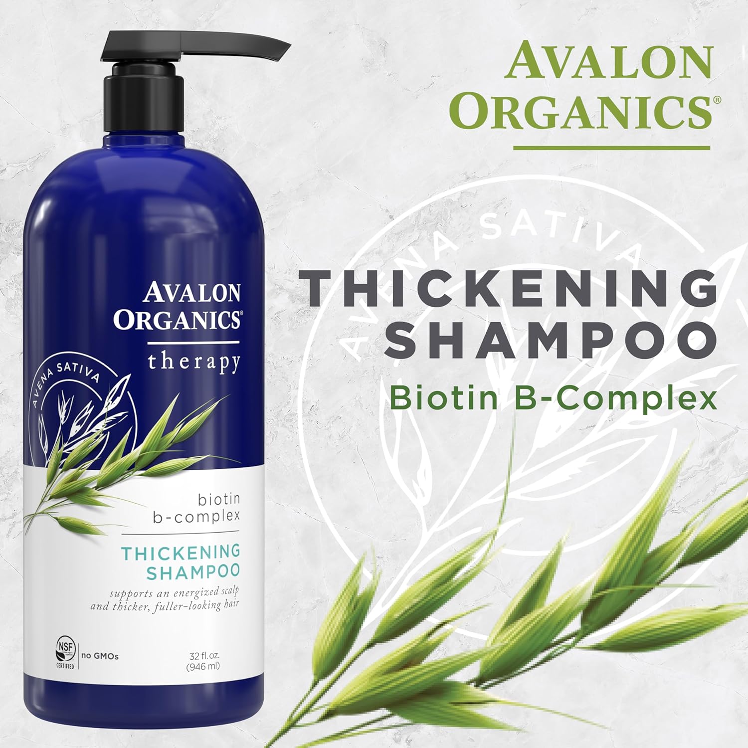 Avalon Organics Biotin B-Complex Thickening Shampoo view 3