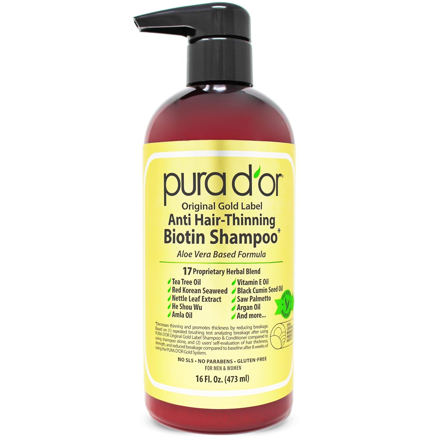PURA D'OR Anti-Thinning Biotin Shampoo
