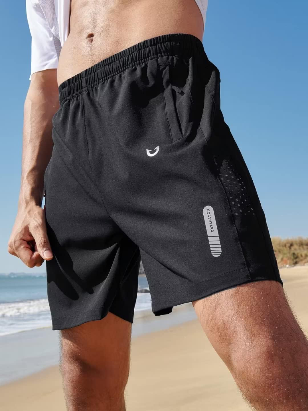 NORTHYARD Men's Athletic Running Shorts view 2