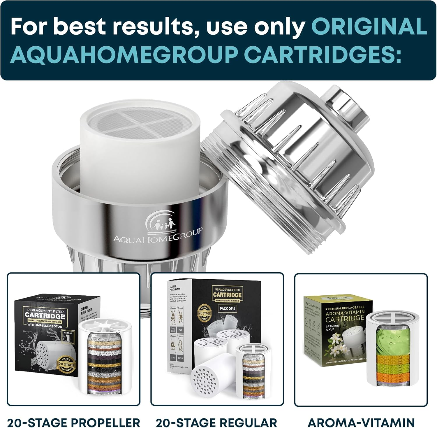 AquaHomeGroup Shower Head Filter with Vitamin C E A view 4