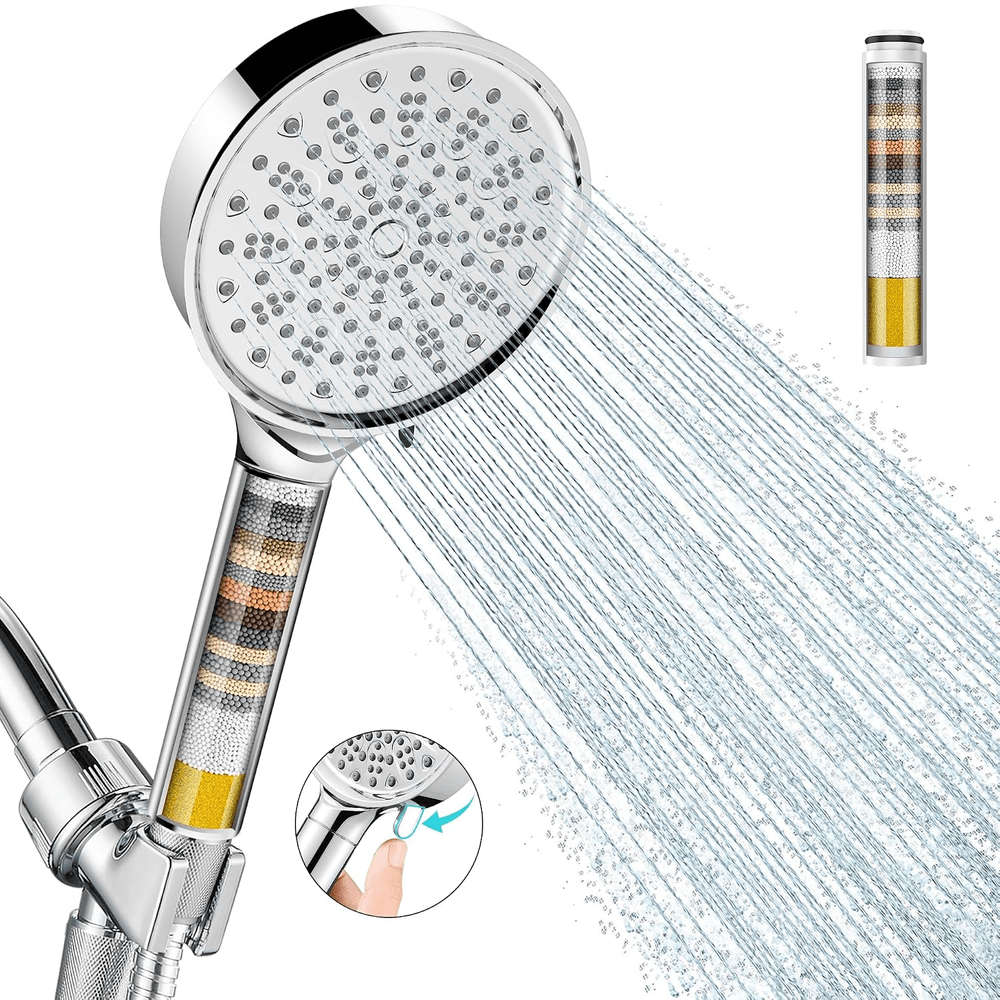 Cobbe Filtered Shower Head with Handheld, 6 Spray Modes