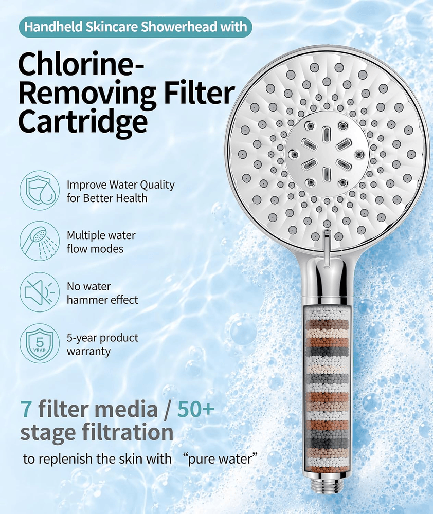 SR SUN RISE Filtered Shower Head with Handheld, 9 Spray Modes view 2