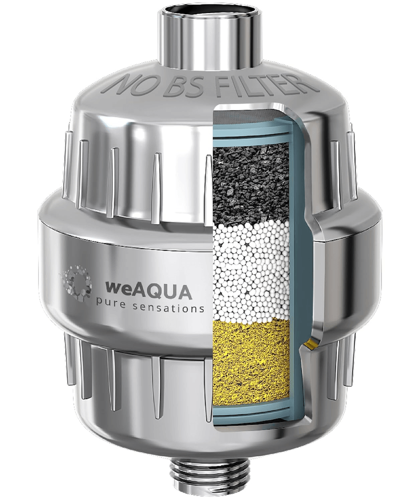 weAQUA Heavy Duty Shower Filter for Hard Water and Chlorine