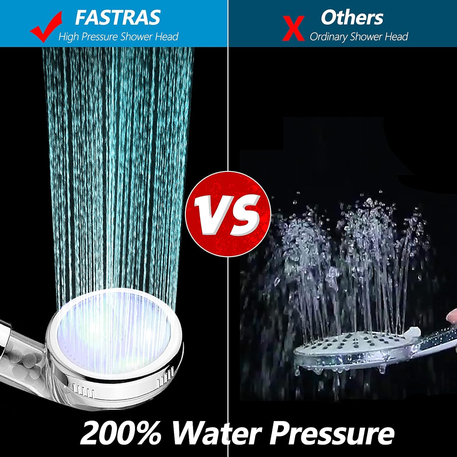 FASTRAS LED Filtered Shower Head with Handheld view 4
