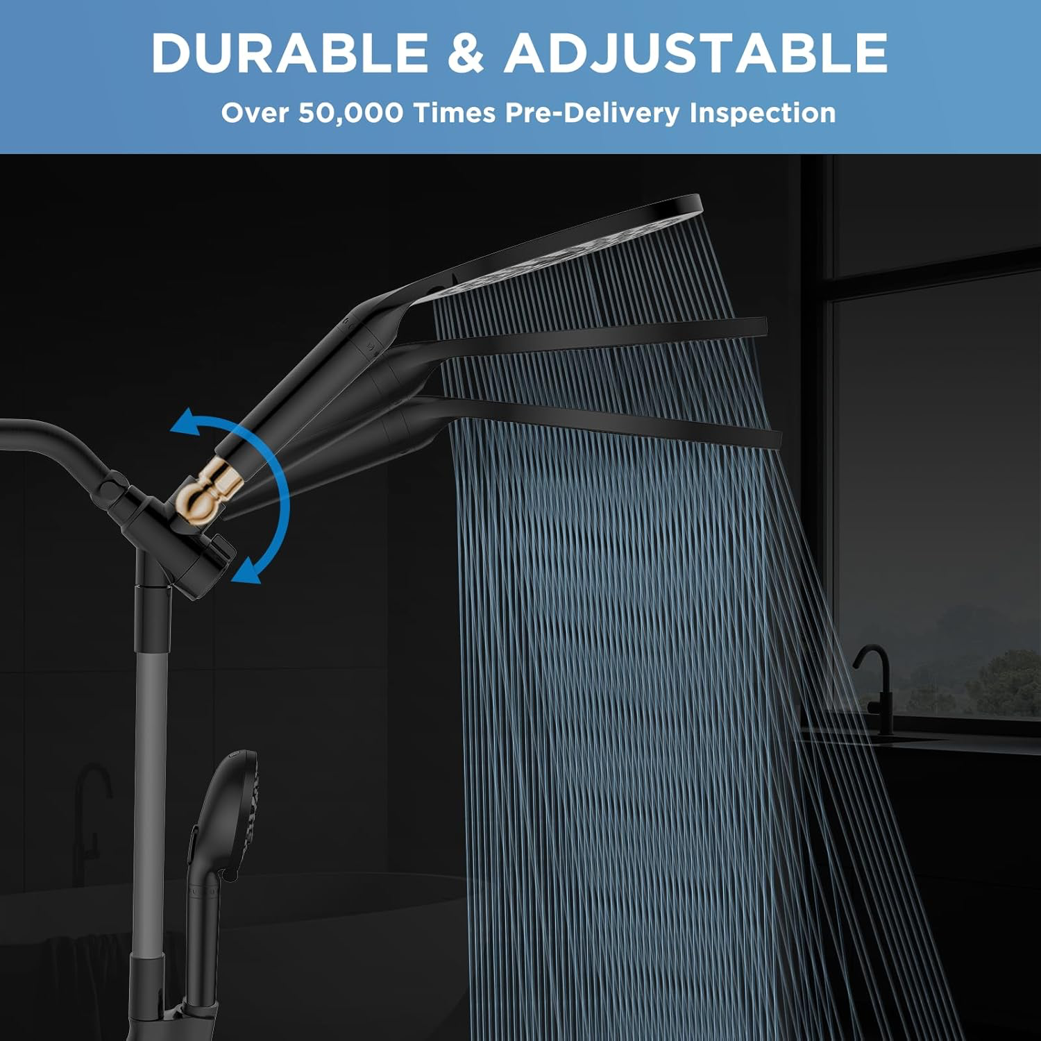 MakeFit Dual Filtered Rain Shower Head Combo view 2