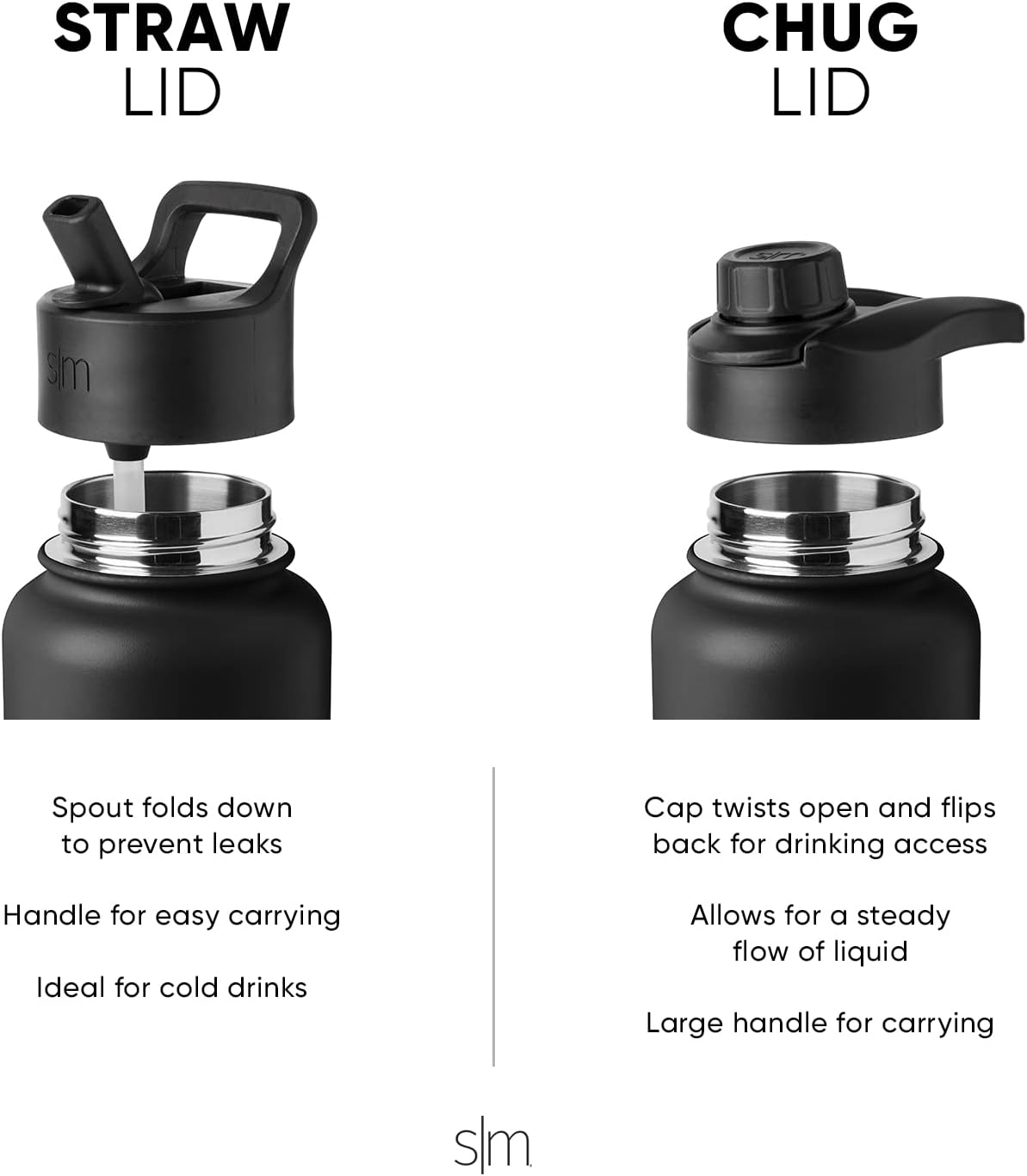 Simple Modern Summit Water Bottle with Straw and Chug Lid, 32 oz view 3