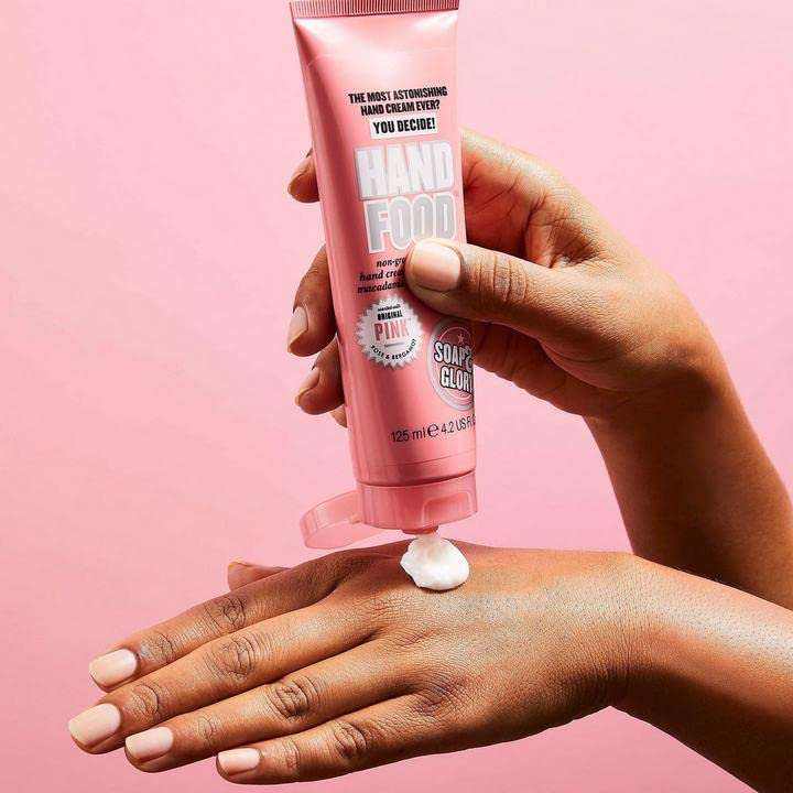 Soap & Glory Hand Food Hand Cream - Almond Oil + Shea Butter Hydrating Cuticle & Hand Moisturizer - Rose & Bergamot Scented Hand Cream for Dry Hands (125 ml) view 3