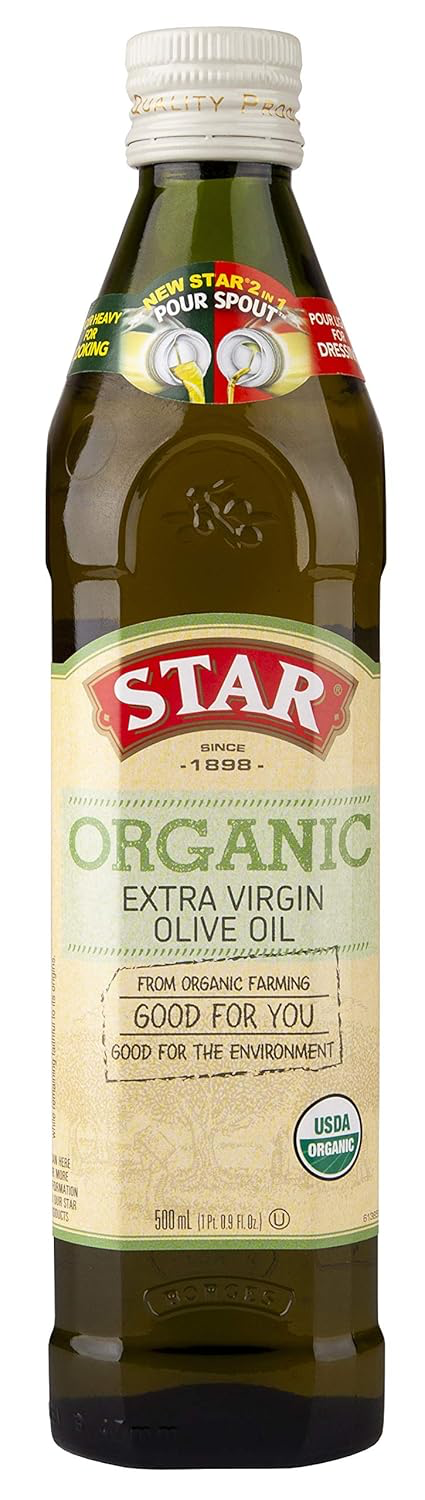 STAR Olive Oil Organic Extra Virgin, 16.9 Fl oz