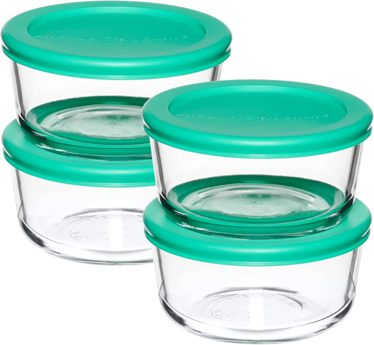 Anchor Hocking Glass Storage Containers - 2 Cup Set of 4