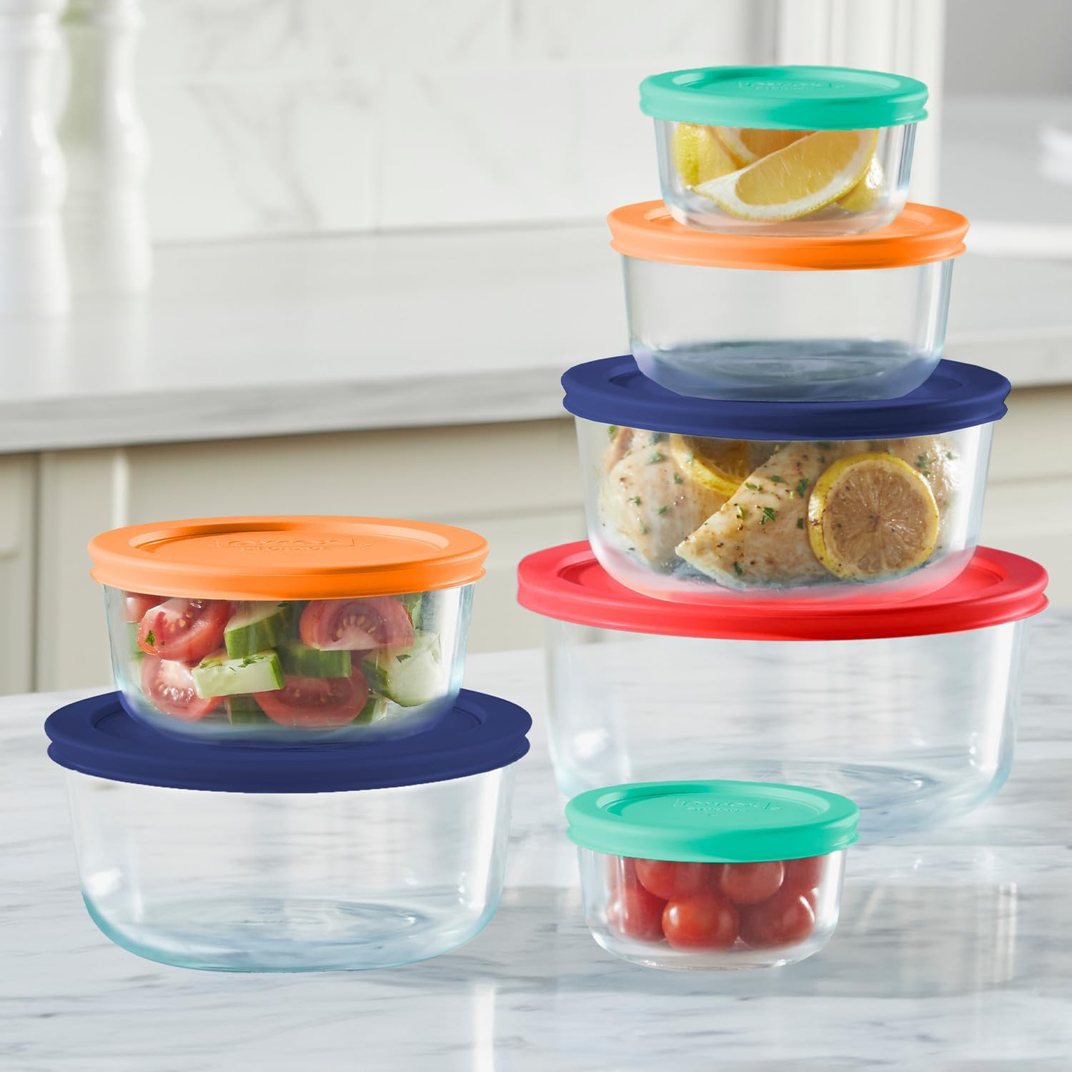 Pyrex Simply Store Glass Containers - 7 Pack view 2
