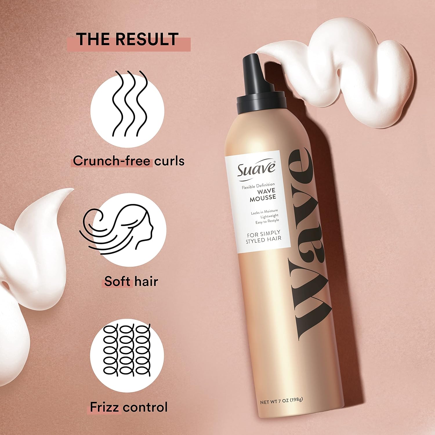 Suave Simply Styled Lightweight Curl Mousse view 4