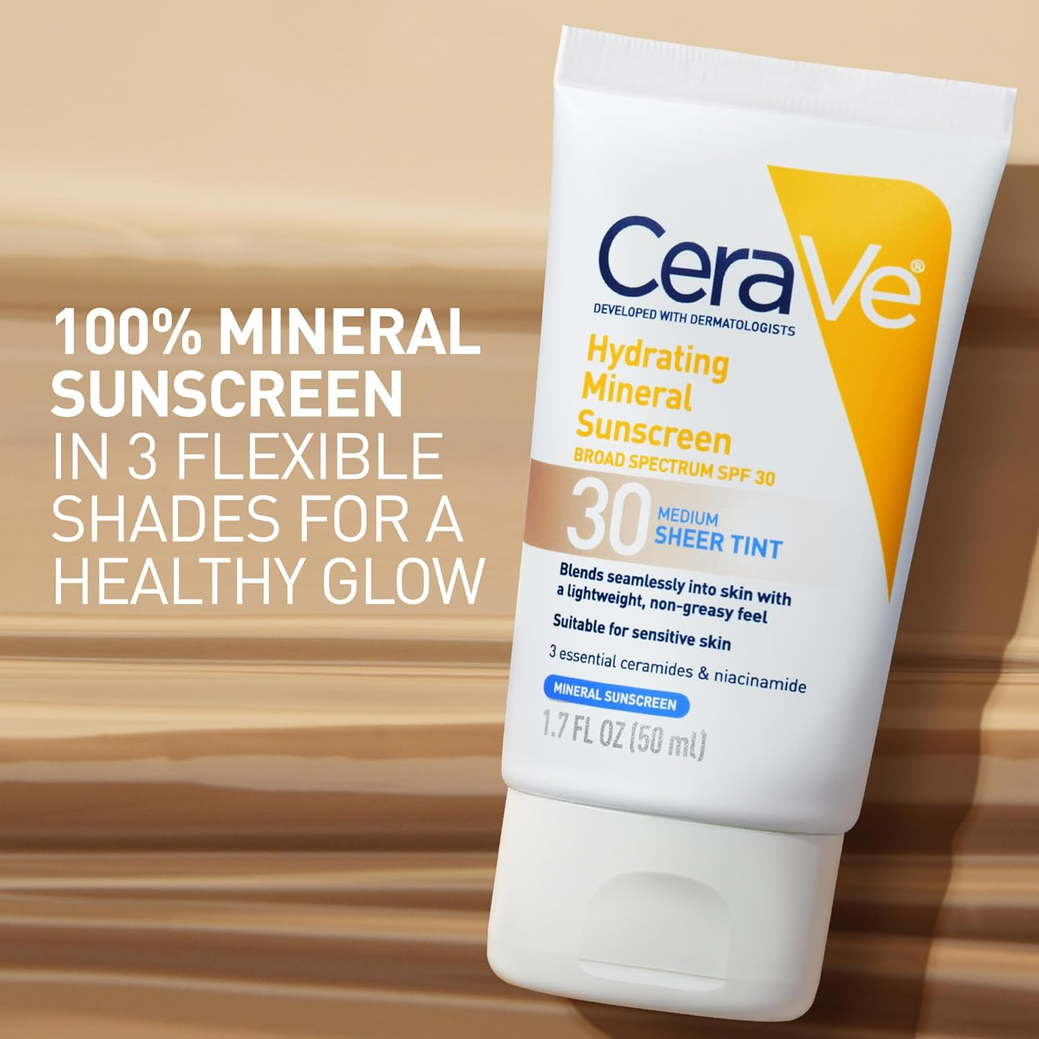 CeraVe Hydrating Mineral Sunscreen SPF 30 - Tinted view 3