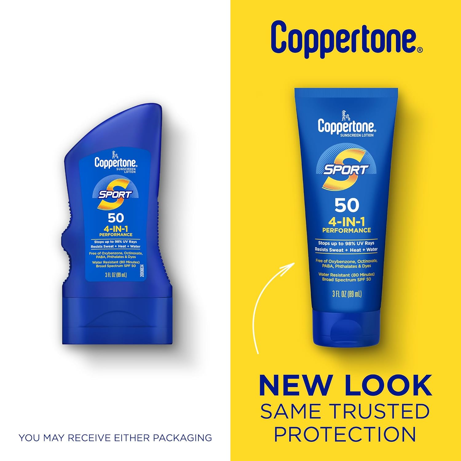 Coppertone SPORT Sunscreen Lotion Broad Spectrum SPF 50 (3 Fluid Ounce) (Packaging may vary) view 2