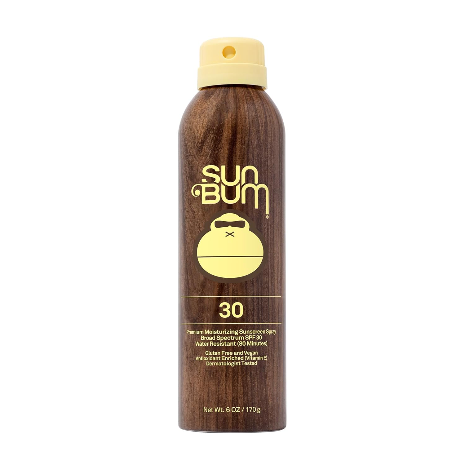 Sun Bum Original SPF 30 Sunscreen Body Spray - Broad Spectrum Moisturizing Sunscreen with Vitamin E - Hawaii 104 Act Compliant (Made without Octinoxate & Oxybenzone) - 6 oz